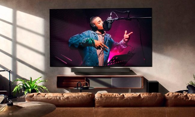 The LG C3 Series OLED 4K TV in the living room.