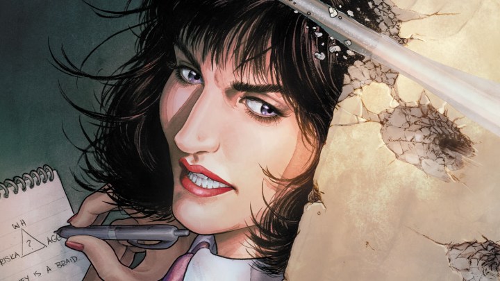 Lois Lane being shot at in Enemy of the People by Greg Rucka