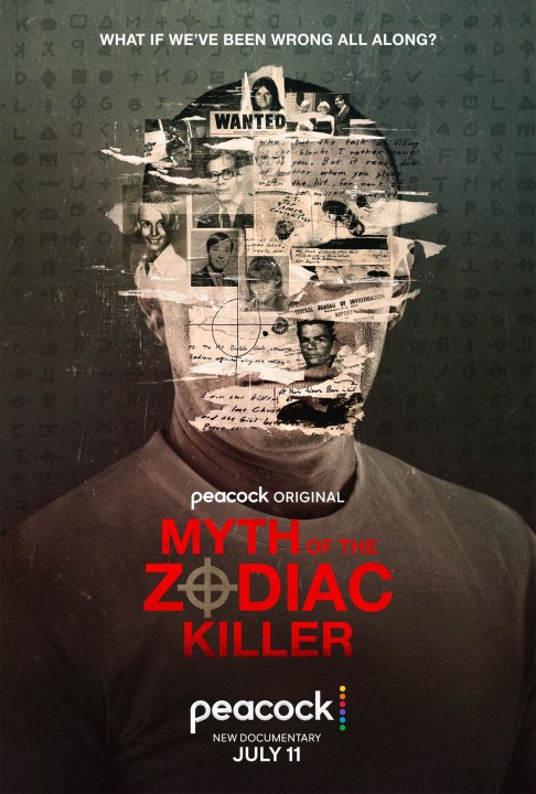 The official poster for Peacock's Myth of the Zodiac Killer.
