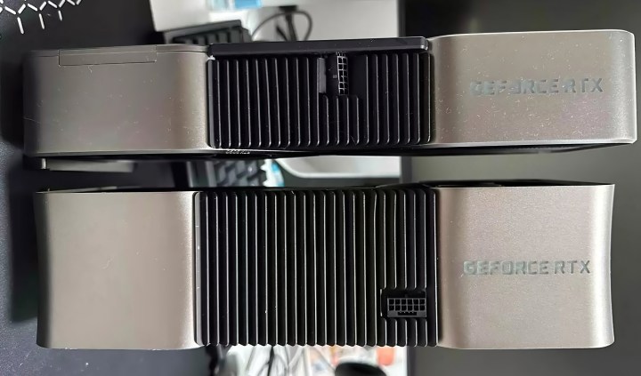 Two Nvidia GPUs side by side.