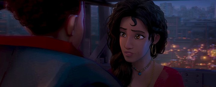 Rio and Miles Morales in "Spider-Man: Across the Spider-Verse."