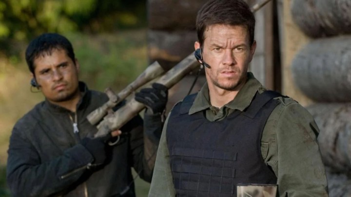 Michael Pena and Mark Wahlberg in Shooter.