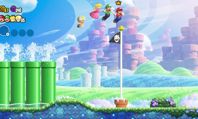 Jumping to the flag in Super Mario Bros Wonder