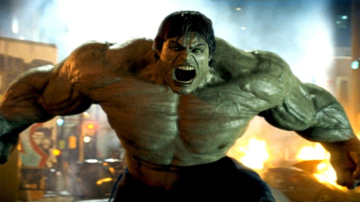 Un Hulk CGI de la película Marvel's Incredible Hulk.