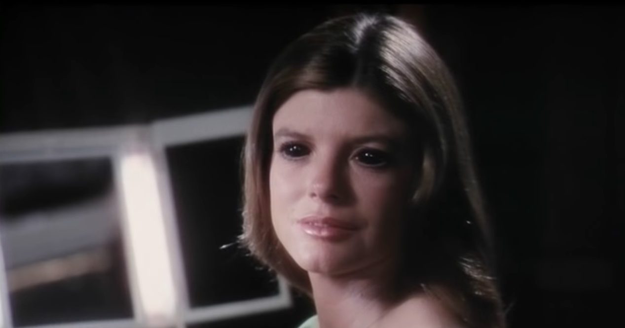A clone of Joanna with black eyes in "The Stepford Wives."