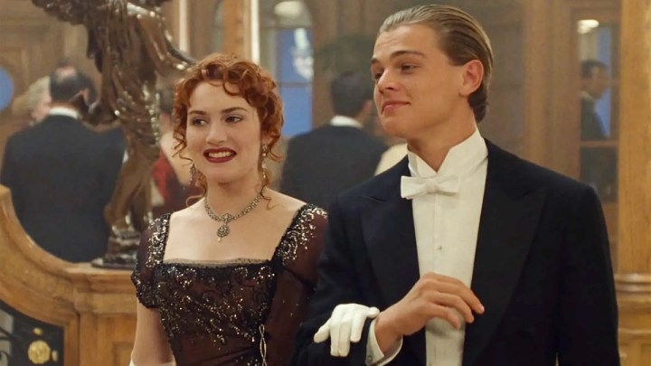 Kate Winslet e Leonardo DiCaprio em Titanic. 
