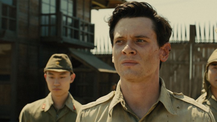 Jack O'Connell in Unbroken.