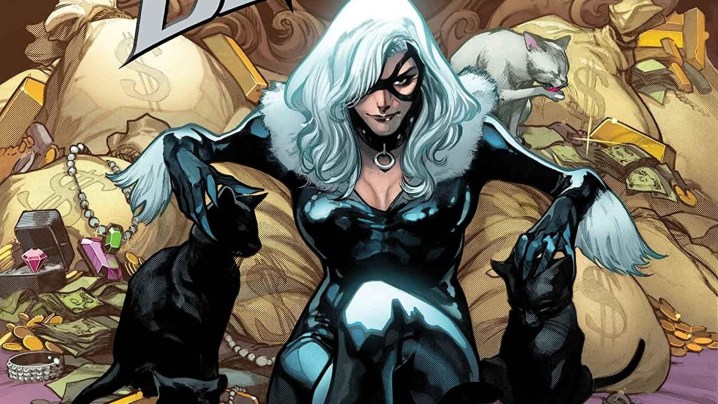 Black sits on a chair in a Marvel comic book.