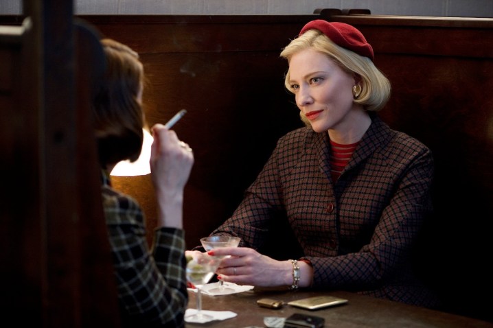 A woman looks at another woman in Carol.