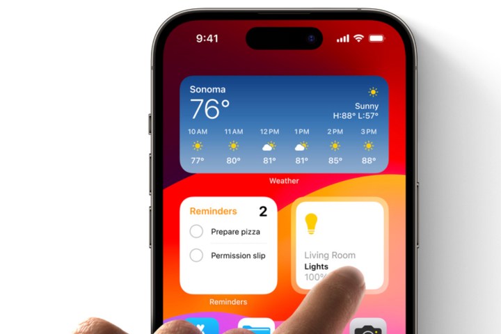 Widgets interativos no iOS 17.