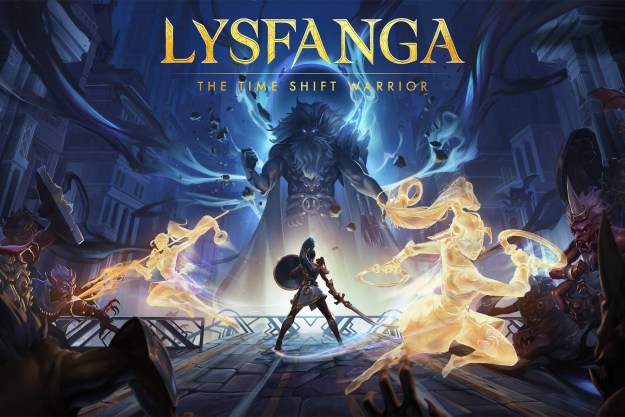Lysfanga: The Time Shift Warrior key art shows a character facing off against a bearded enemy.