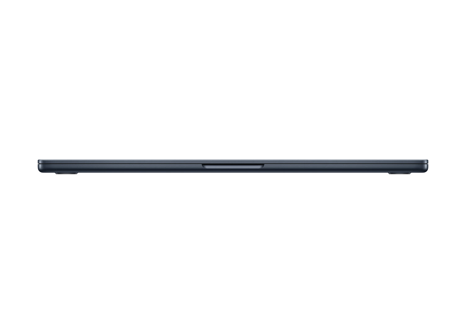Visão lateral do MacBook Air 15 mostrando a magreza.