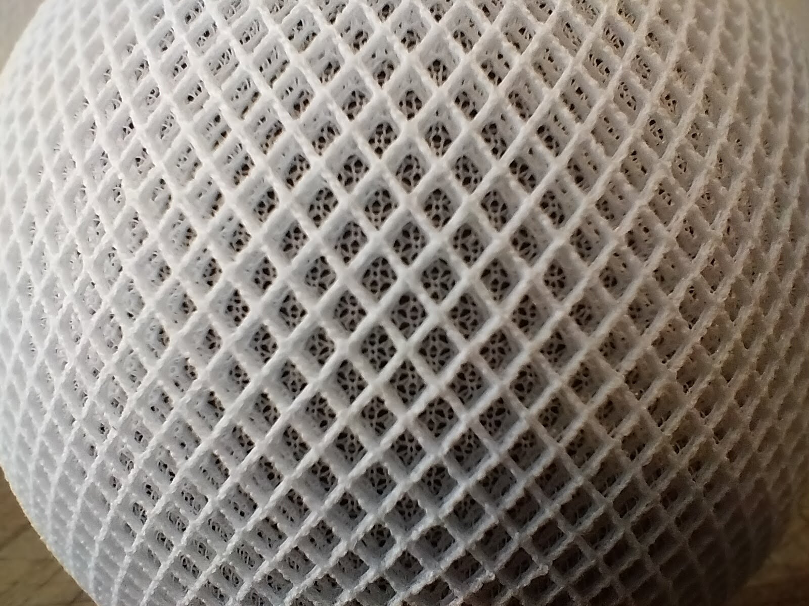 Macro photo of a HomePod mini taken with the OnePlus Nord N30 5G.