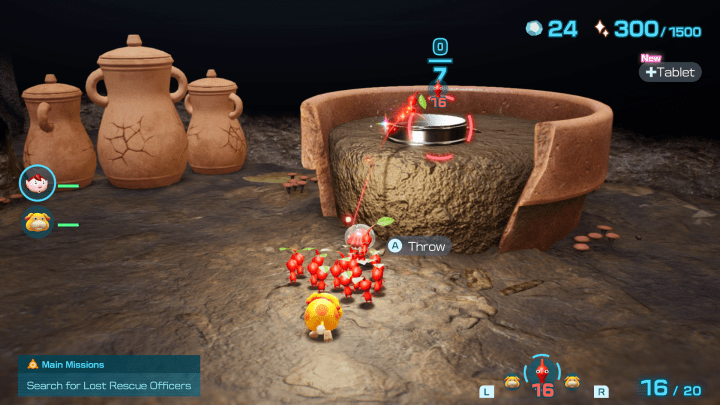 Red Pikmin pick up a treasure in Pikmin 4.