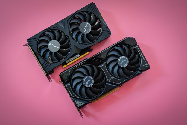 Two RTX 4060 graphics cards sitting next to each other.