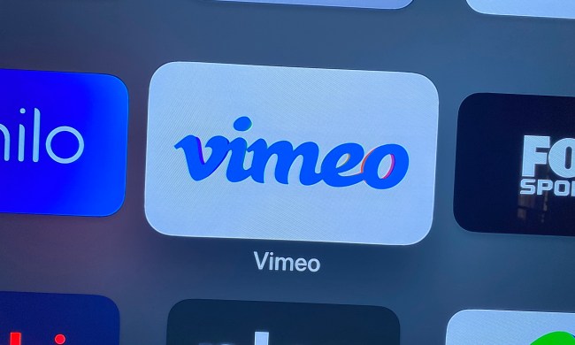 Vimeo app icon on Apple TV.