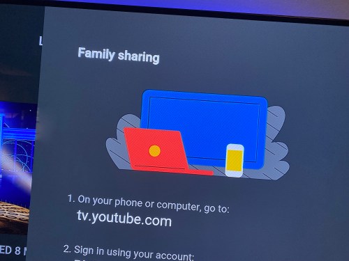 YouTube TV family sharing.