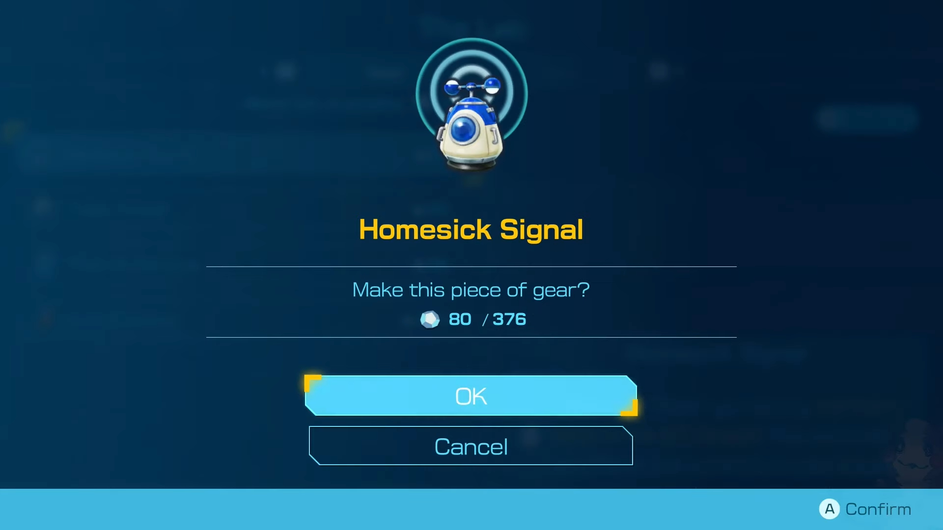 Purchasing the Homesick Signal in Pikmin 4.