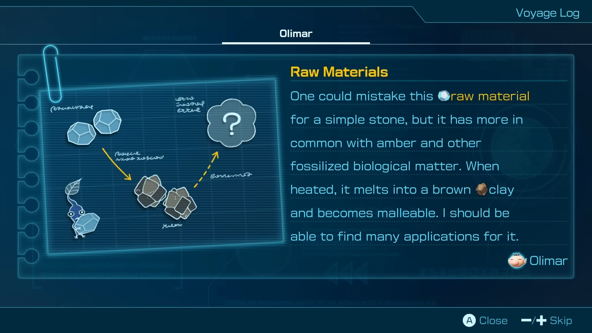 A description of what raw materials are in Pikmin 4.