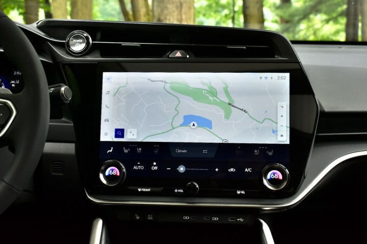 Touchscreen in the 2023 Lexus RZ 450e.