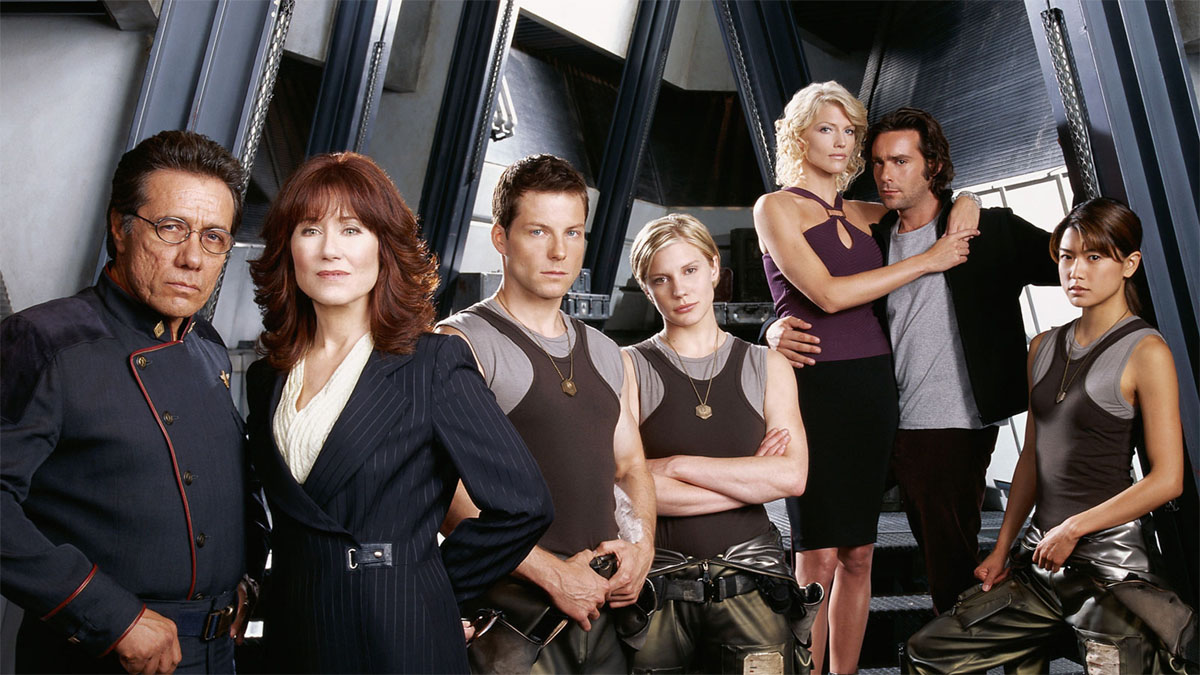 O elenco de Battlestar Galactica.
