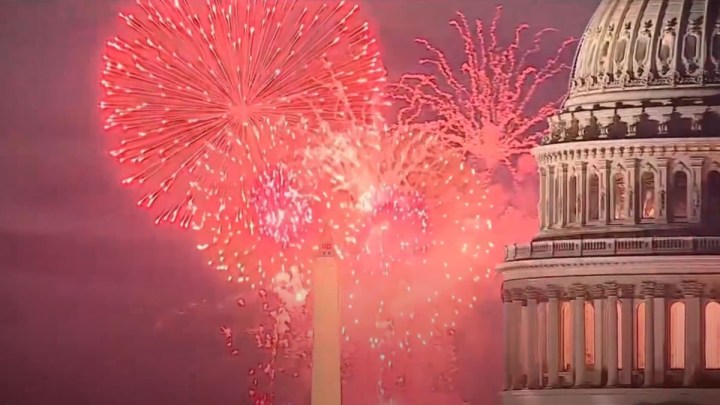 Fireworks erupt in Washington D.C. during CNN's America the Fourth.