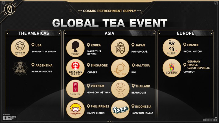 Honkai: Star Rail Global Tea Event global partners logos