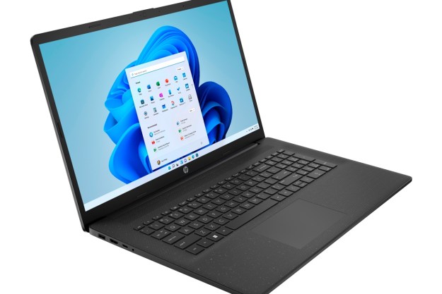 The HP 17t-cn300 17.3-inch laptop against a white background.