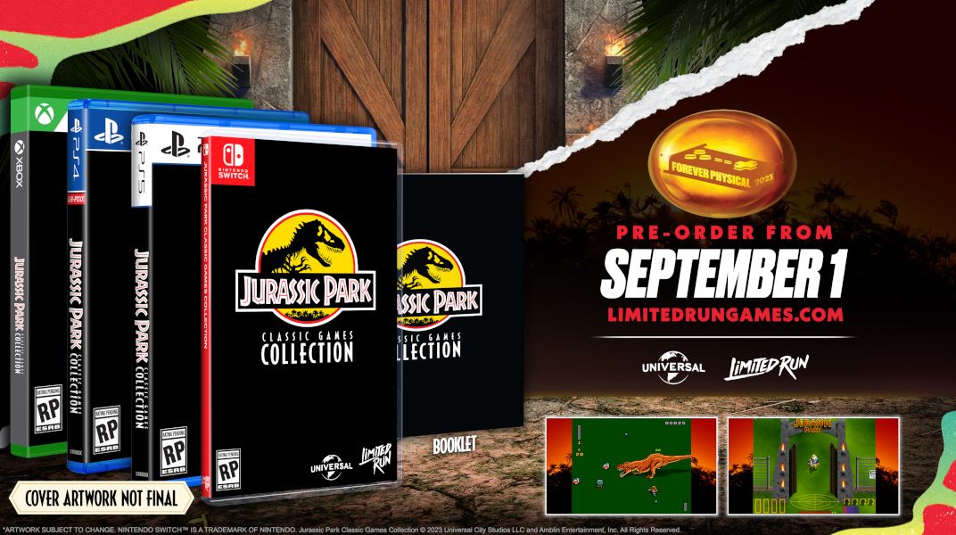 Key art for Jurassic Park Classic Games Collection pre-orders.