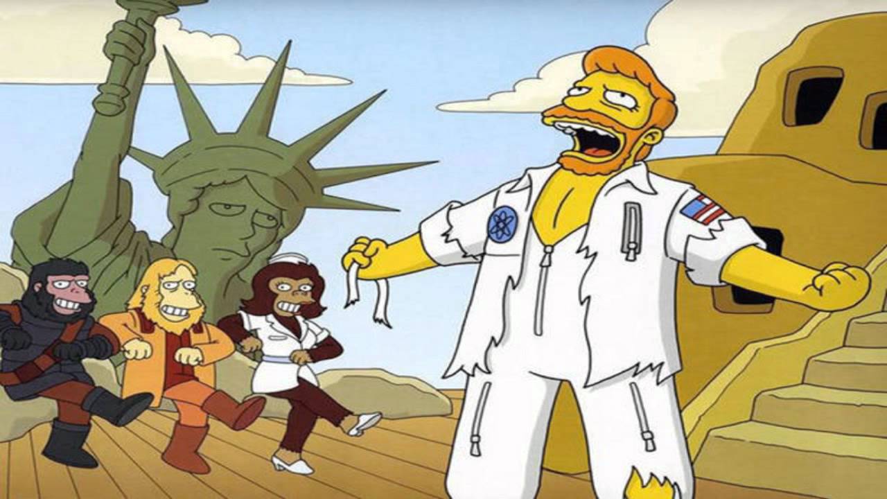 Planet of the Apes musical in The Simpsons