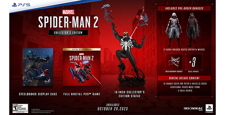 Uma promoção para a Edição de Colecionador do Homem-Aranha 2 com uma estátua.