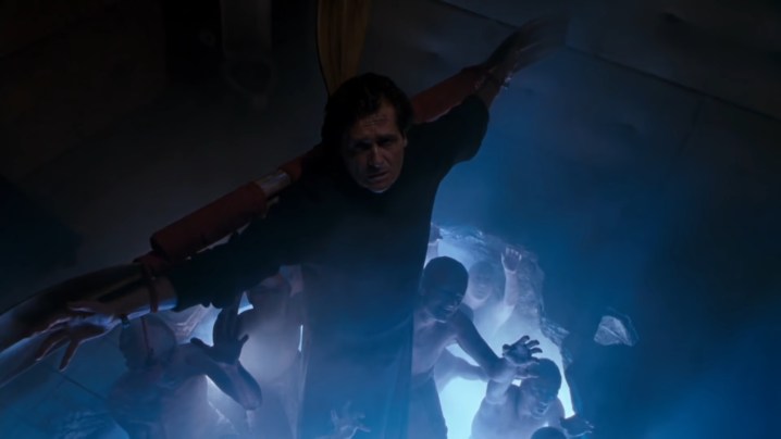Father Karras on a crucifix in "The Exorcist III."