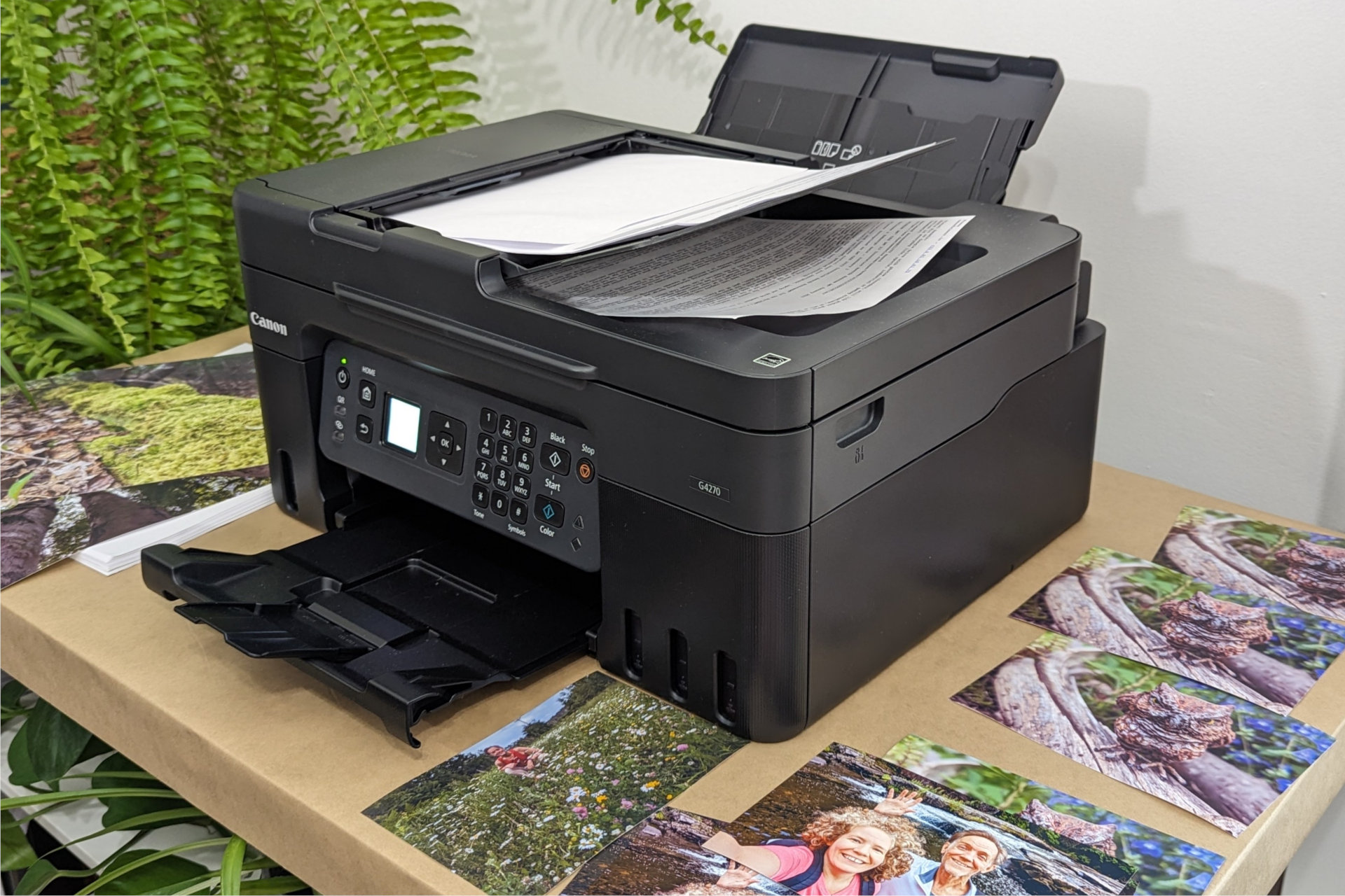 The Pixma G4270's document feeder stopped before scanning was complete.
