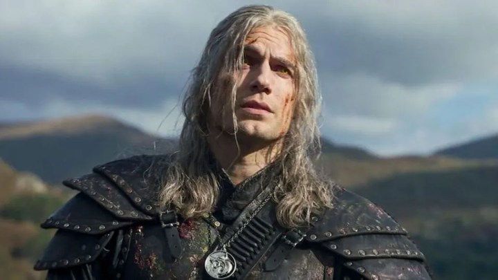 Henry Cavill as Geralt of Rivia looking ahead in The Witcher.