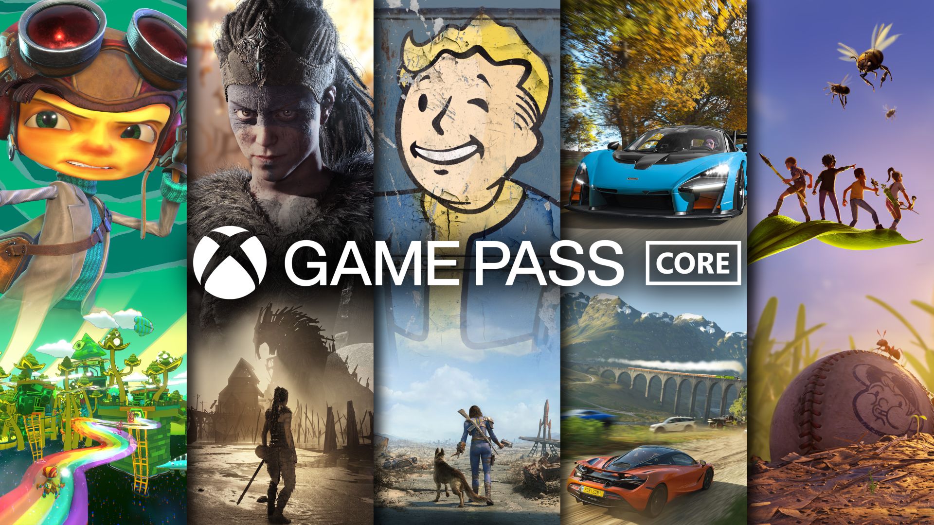 Arte clave para Xbox Game Pass Core