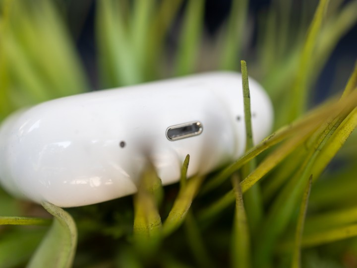 The Lightning connection on the AirPods Pro case.