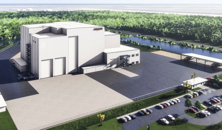 Amazon's new Project Kuiper facility in Florida.