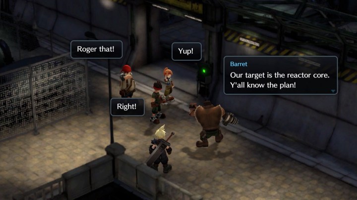 Участники Avalanche общаются в Final Fantasy VII Ever Crisis.