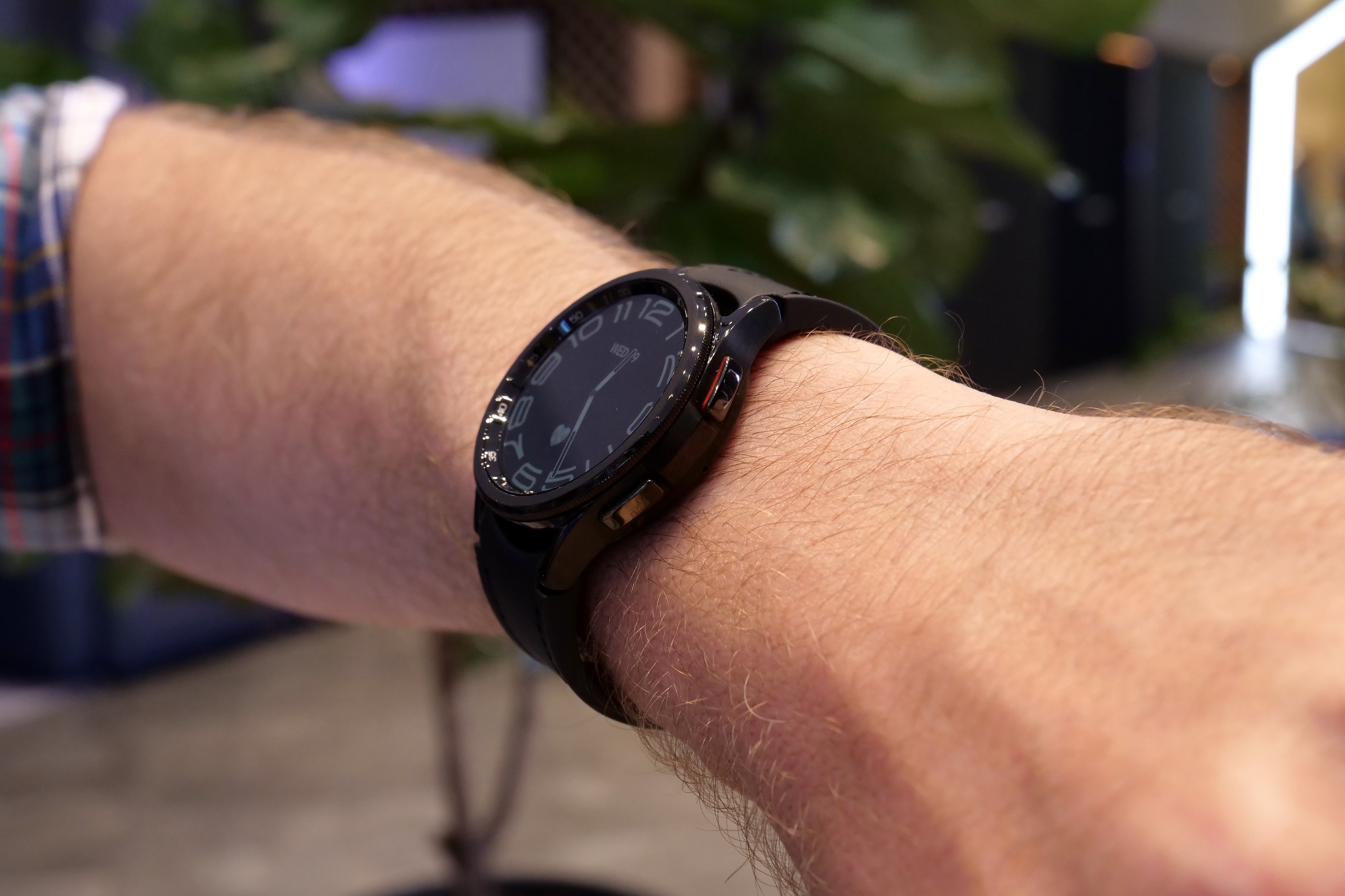 The 43mm Samsung Galaxy Watch Classic in black.