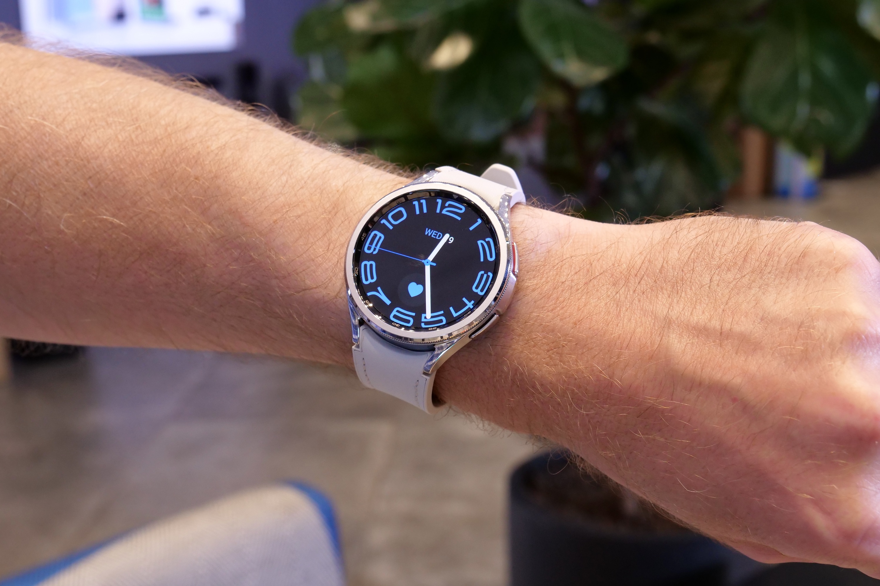 The 47mm Samsung Galaxy Watch Classic in silver.
