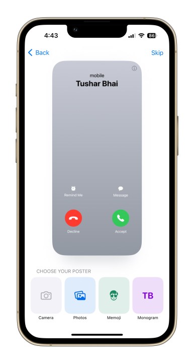 iPhone Contact Poster feature in iOS 17 4