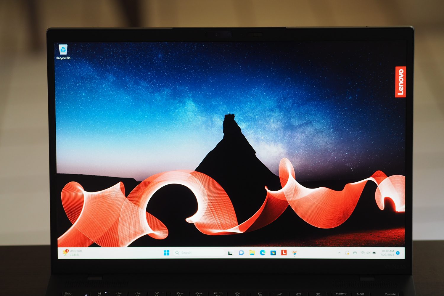 Lenovo ThinkPad X1 Nano Gen 3 front view showing display.