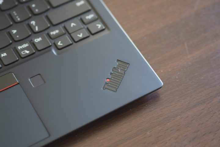 Lenovo ThinkPad X1 Nano Gen 3 top down view showing logo.