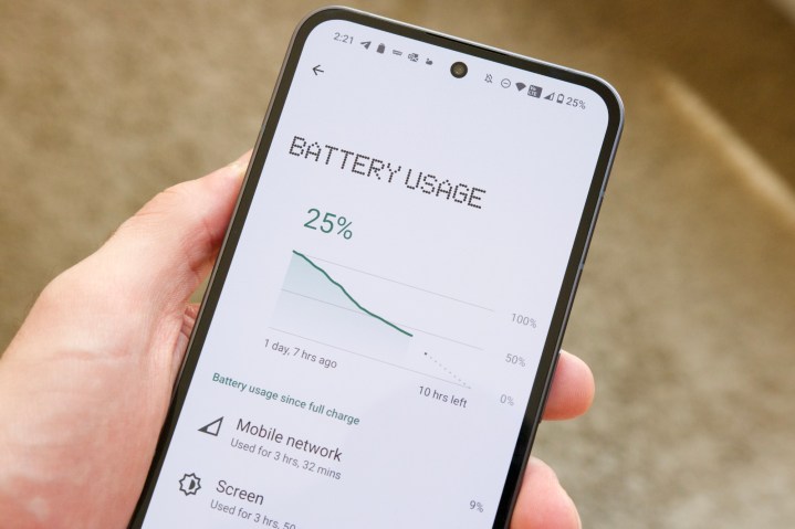 Página de uso da bateria no Nothing Phone 2.