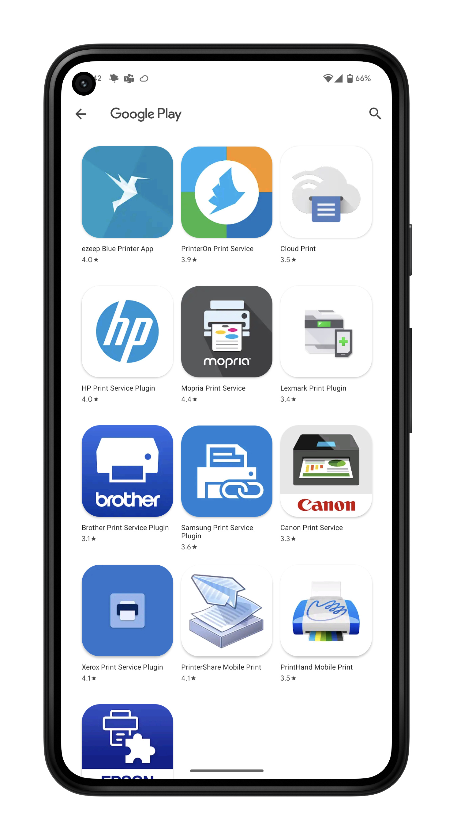 Printer apps for Android.