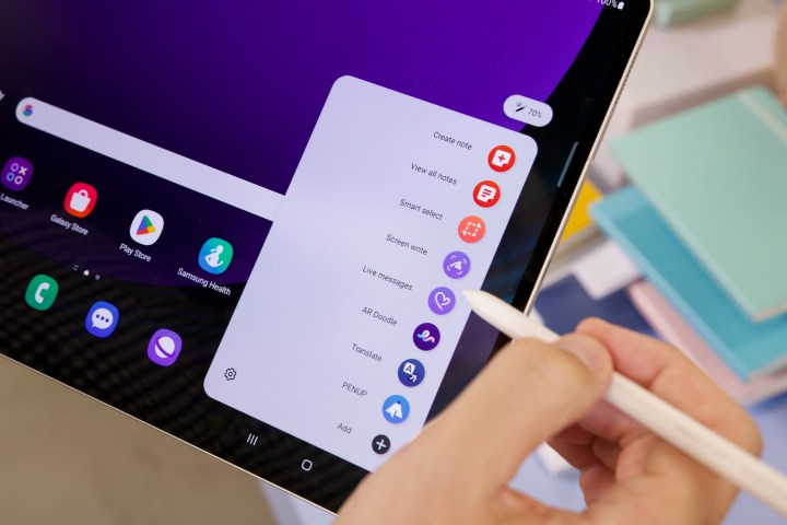 S Pen with the Samsung Galaxy Tab S9 Ultra.