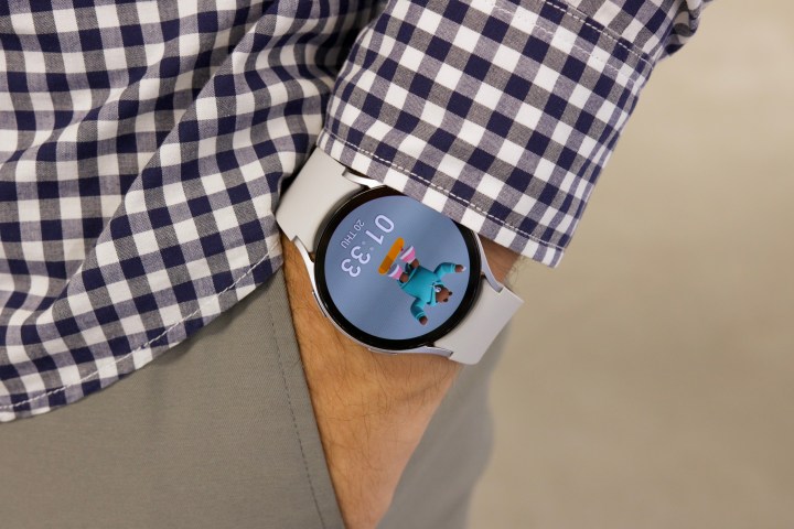 Someone wearing the Samsung Galaxy Watch 6.