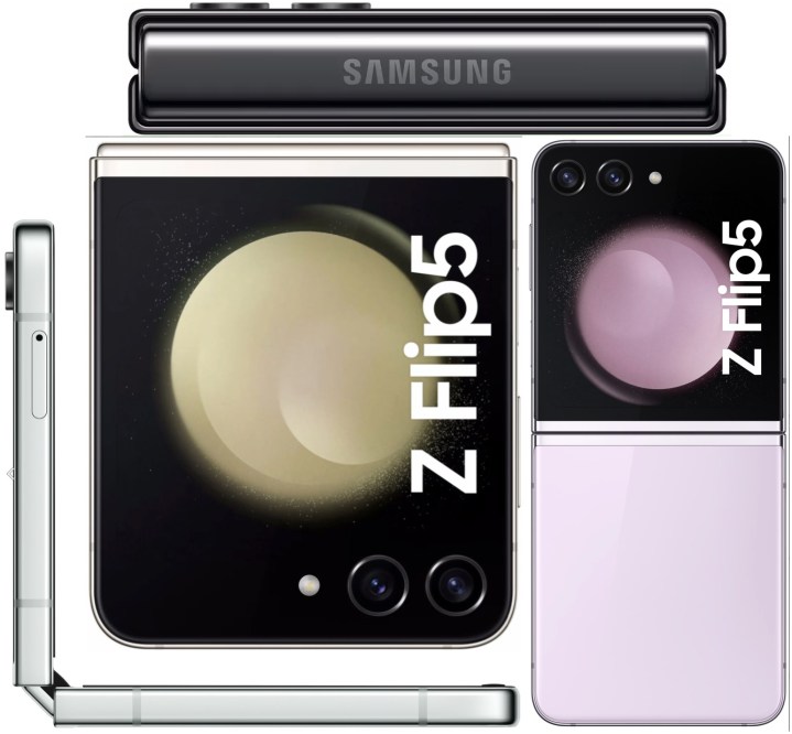 Renders of the Samsung Galaxy Z Flip 5.