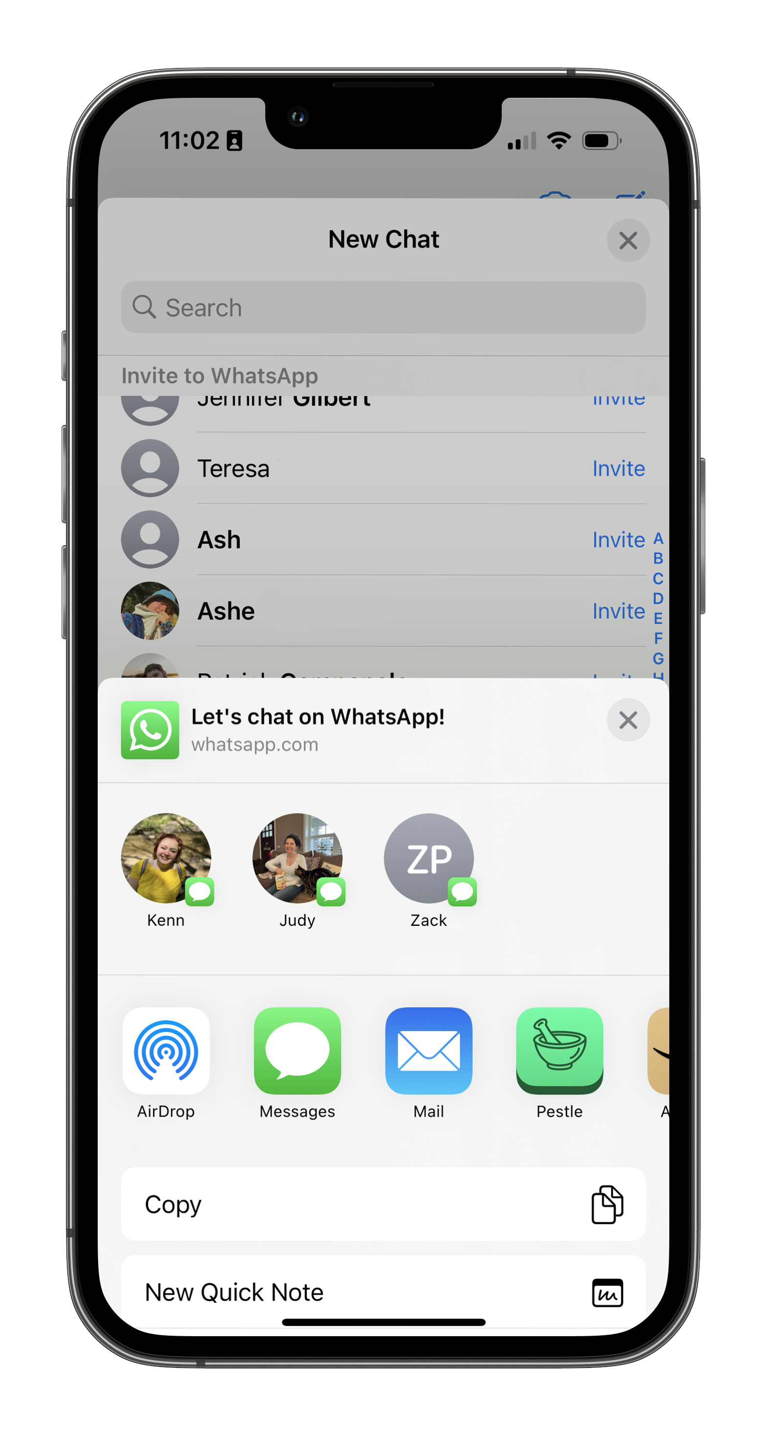 como adicionar um contato no link de compartilhamento do whatsapp new apple 2
