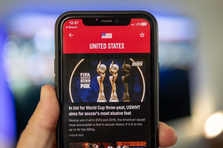 The 2023 FIFA Women's World Cup on the Fox Sports app.